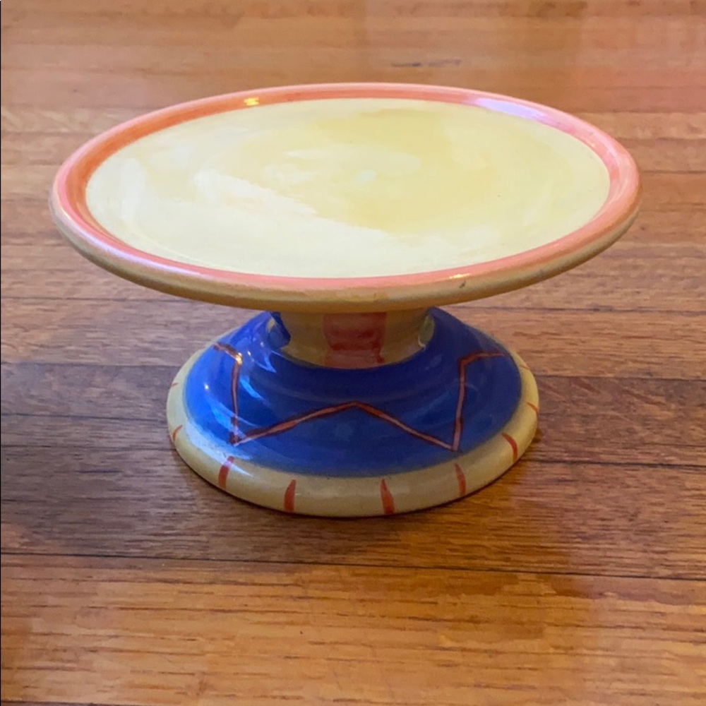 Ceramic hand painted cake stand